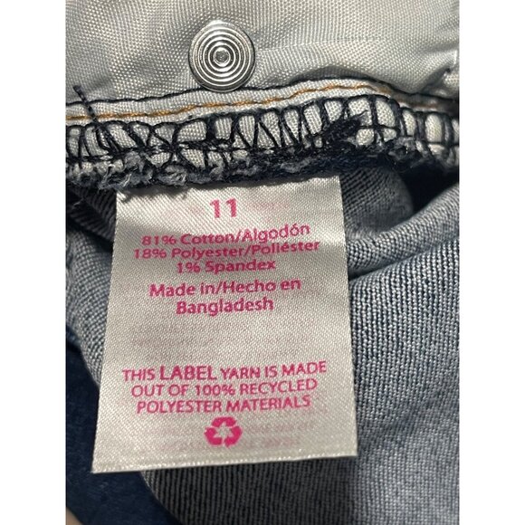 No Boundaries Womens Acid Wash High Rise Tapered Ankle Jeans JR Size 11 Y2K - Picture 6 of 7